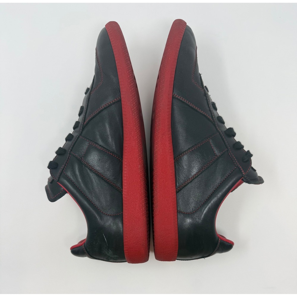 Maison Margiela Replica GAT Leather Sneaker Black Red Size 10 US 43 EU - Picture 4 of 9
